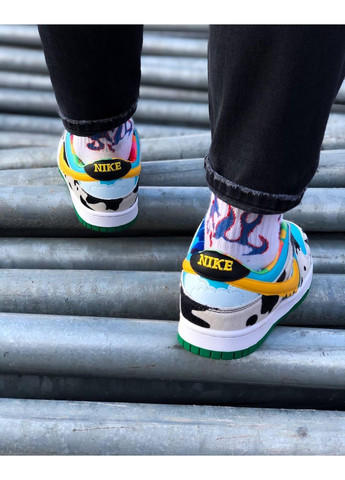 Цветные демисезонные кроссовки мужские nike sb dunk ben & jerrys найк сб данк No Brand