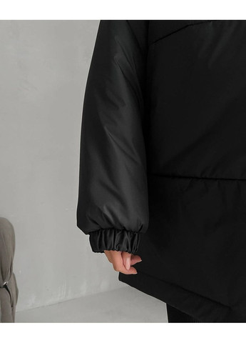 Чорна зимова куртка оверсайз Fashion