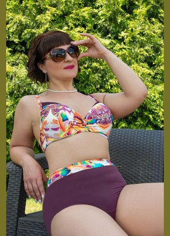 Бордовый летний купальник atlantic beach 32307-2 Alenka Plus