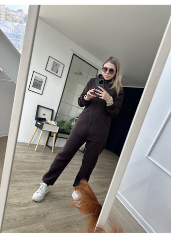 Комбинезон флисовый «Клапан» M/L 44/46 коричневого цвета Come See and Buy коричневый