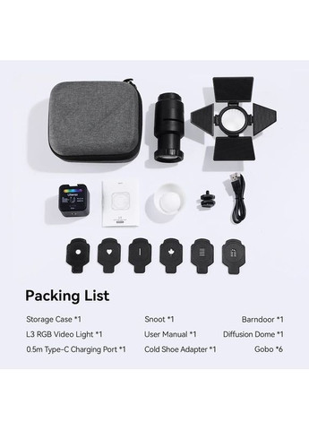 Видеосвет Vijim L3 RGB COB Fill Light (UV-L052GBB1 L3 RGB) Ulanzi (367724296)