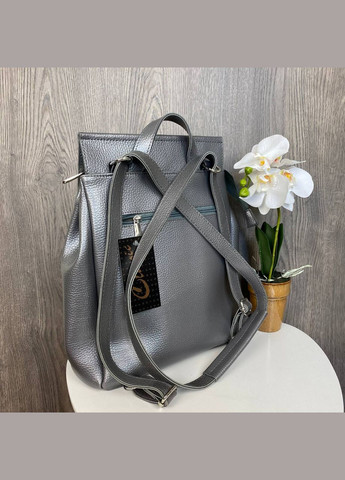 Женский городской рюкзачок портфель Серебристый (955ДКср) No Brand рюкзак (338431525)