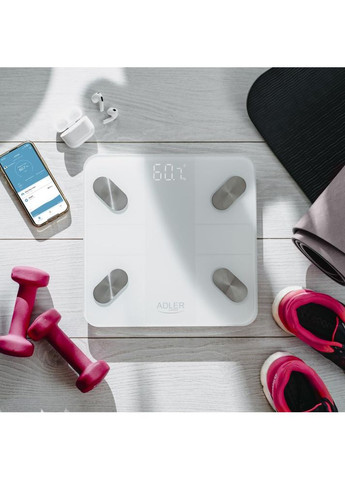 Весы напольные электронные AD 8186 white Adler (360400315)