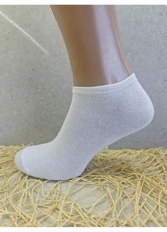 Белые носки женские короткие white, 36-40р. цвет белый Дукат однотонные (385331734)