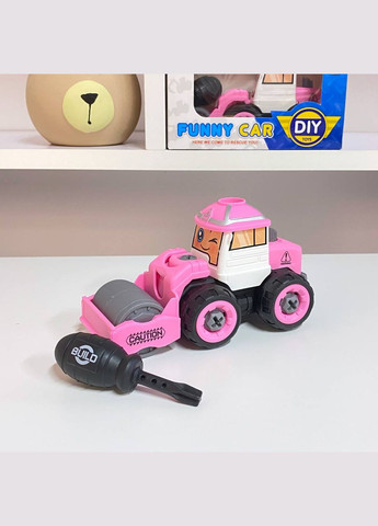 Дитяча машинка-конструктор LY032C на шурупах, спецтехніка з викруткою Каток Limo Toy (327216947)