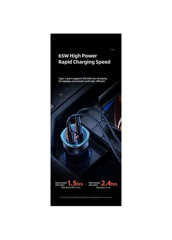 Адаптер автомобільний 95w Dual Ports Fast Car Charger US-CC146 C26 2 виходи USAMS (307576525)