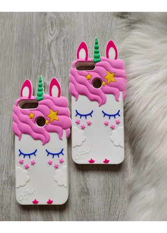 Чохол на Y9 2018 білий Єдиноріг силіконовий 3d Huawei (360896266)