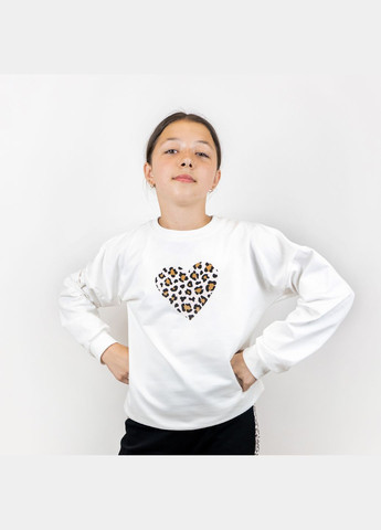 dexter's свитшот dexter`s для девочки lео в нежном цвете молочный