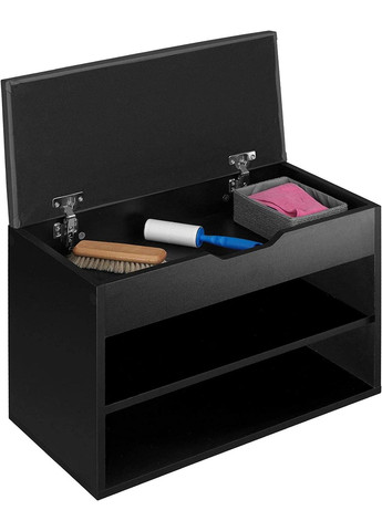 Тумба для взуття із сидінням в чорному кольорі MS404 Markson MS404 чорна (318473854)
