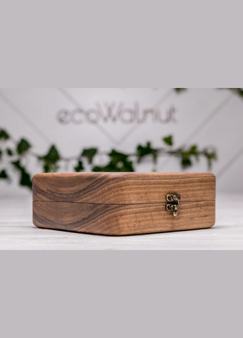 Цельная шкатулка для четырех часов с деревянной крышкой EcoWalnut (295291917)