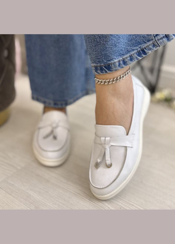 Vasha para Лофери жіночі білі. Натуральна шкіра флотар. 38 розмір білий з, україна — демісезон (342324979)