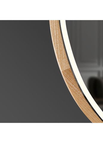 Зеркало деревянное овальное с LED-подсветкой Evolution Natural Light Ясень Luxury Wood (369546970)