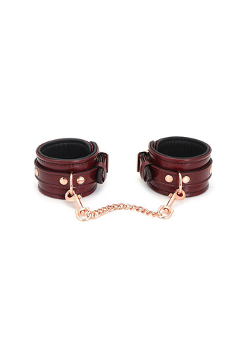 Кожаные поножи Wine Red Ankle Cuffs, съемная цепочка-крепеж Liebe Seele (335386882)