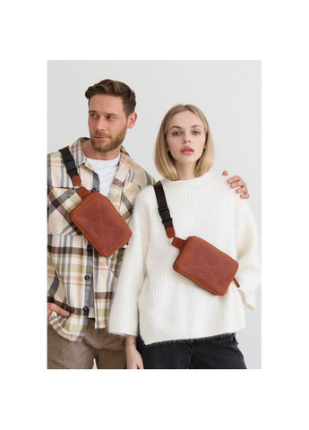 Сумка через плече бананка жіноча на шкіряний пояс Dropbag Mini Світло-коричневий Crazy horse BlankNote (302008728)