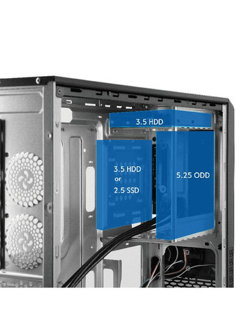 Корпус UNI UC-03B-OP, без БЖ, ATX, Black Chieftec (314777946)