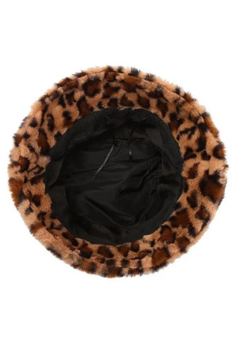 Жіноча зимова панама 54–58 см леопардова, теплий стильний капелюх на голову, утеплена No Brand (364191369)