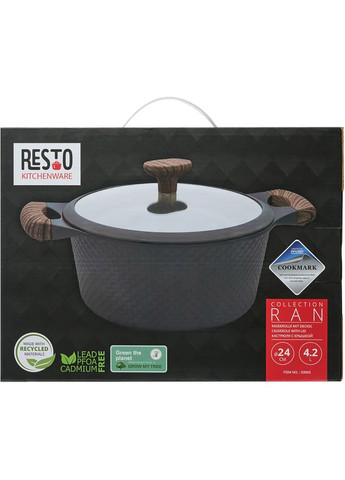 Кастрюля RAN 4,2 л Black (93903) RESTO (325402379)