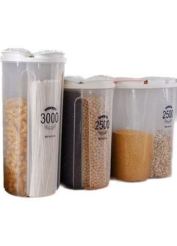 Ємність для сипких 3 л на 4 відділення з мірною шкалою 12,3 х 30,5 х 13,8 см No Brand (315632962)