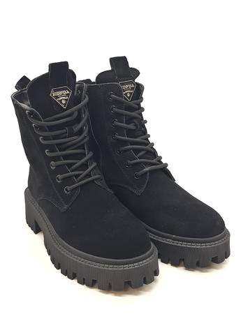 Жіночі черевики зимові чорні замшеві II-11-22 23,5 см (р) It is (259299428)