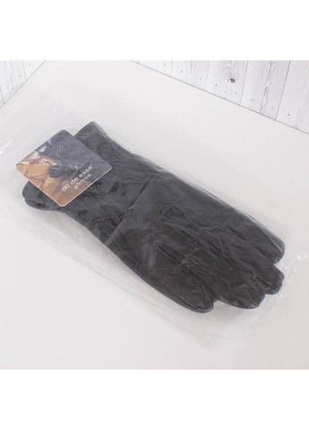 Перчатки мужские кожаные LM216-1 черные демисезонные с резинкой De Esse (306709370)