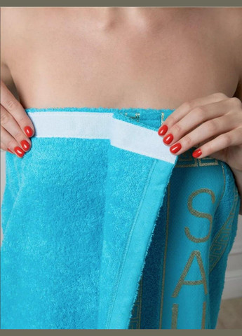 Махровый набор для бани 70х150 Голубой (П4К-К0406-double-001) No Brand голубой