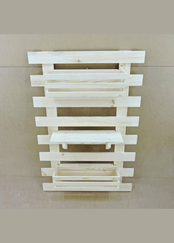 Полка настенная для цветов из дерева Бразилиа 140 бланже (ЦВС-140401) No Brand (328225781)