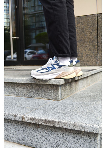 Сірі Осінні кросівки чоловічі new balance 990 v6 grey blue нью беланс 990 v6 No Brand