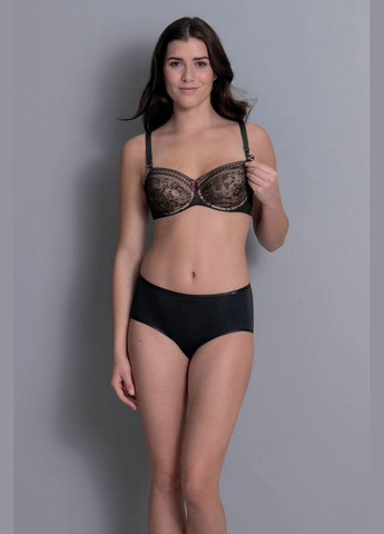 Чорний брасьер бюстгальтер для годування з мереживом Anita з кісточками
