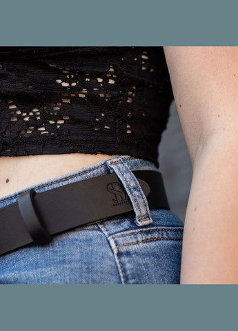 Кожаный женский ремень с серебряной пряжкой SD Handmade (357489771)