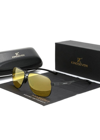 Сонцезахисні окуляри Авіатор в класичній оправі з поляризованими лінзами N7188 Night DESIGN KINGSEVEN (299332660)