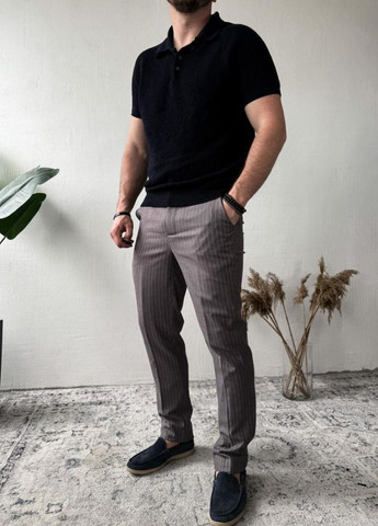 Бежевые кэжуал демисезонные брюки No Brand