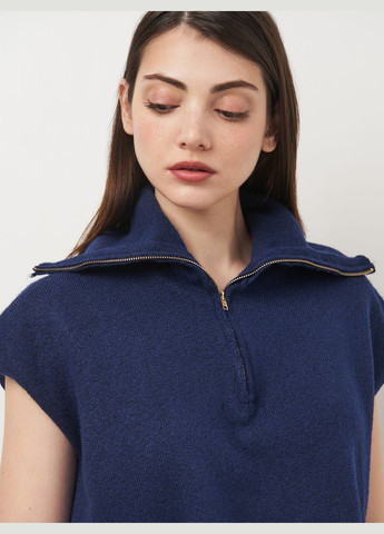 Синій демісезонний джемпер без рукавів на замку Missguided