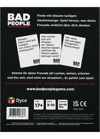 Настольная игра для взрослых "Что о вас думают другие?" немецкая версия юмористическая игра 17+ для компании No Brand (361946233)
