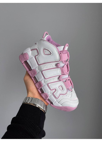 Кроссовки женские Nike Air More Uptempo White Pink | Найк Аир Мор Уптемпо розовые No Brand розовые демисезоны (360797374)