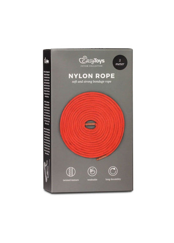 Бондажна мотузка, нейлонова, червона, 5 м EasyToys (290850952)