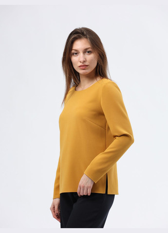 Горчичная демисезонная горчичная блуза прямого кроя 1319 Cat Orange