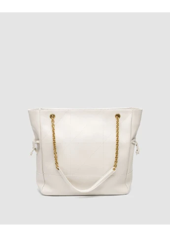 Сумка жіноча Jamie Shopping Leather Tote Bag in White No Brand (389394025)