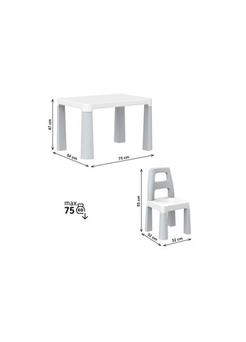 Дитячий столик зі стільцями 150 shop (4823037610150) ТехноК (334027999)