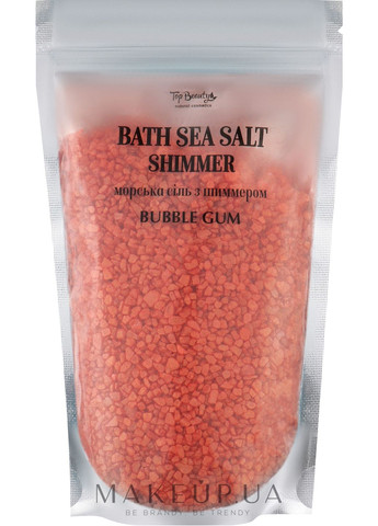 Сіль морська з шимером для ванни "Bubble Gum" Bath Salt 250g (1226904-31163694) Top Beauty (368646117)