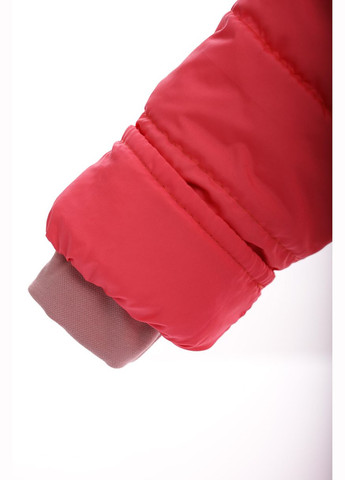 Червона зимня куртка на синтепоні для дівчинки євро світло-кораловий з бірюзовим 92 см (27705) BABYKROHA