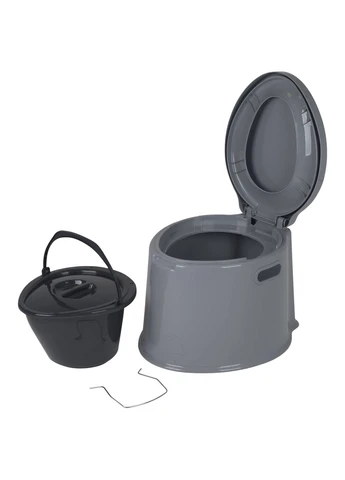 Переносной биотуалет Portable Toilet на 7 литров до 80 кг Серый Bo-Camp (315936521)