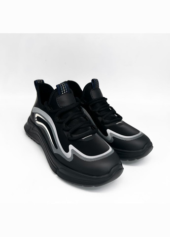 Черные всесезонные кроссовки (р) экокожа 0-1-1-02c-916 Lifexpert