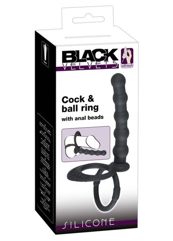 Насадка для подвійного проникнення — Black Velvets Cock&Ball Ring Drive Orion (322185382)