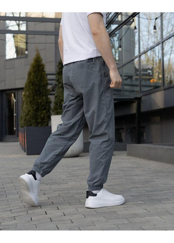 Чоловічі демісезонні штани Джоггери темно-сірі плащівка No Brand (354792703)