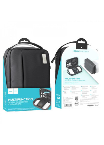 Сумка-органайзер для аксесуарів та портативних пристроїв Несесер для зберігання проводів, кабелів, зарядок GM106Grey Hoco (303336219)