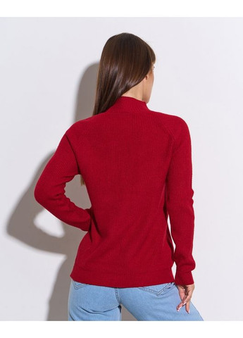 Красный демисезонный свитер фактурной вязки Magnet