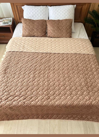 Міцне покривало подушка 220х240 Темний бежевий (П4К-Мpled+poduska002-03) No Brand (306633761)