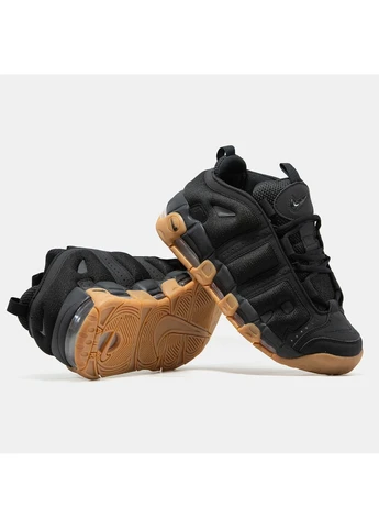 Черные демисезонные кроссовки мужские nike No Brand Air More Uptempo Low
