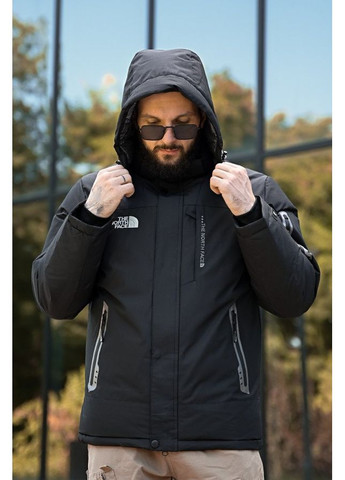 Чорна зимня чоловіча зимова куртка the north face omni-heat чорна Freedom
