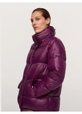 Бордова зимня тепла зимова куртка пуховик пуффер Mango